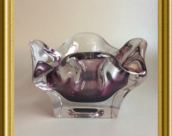 Beautiful purple crystal bowl