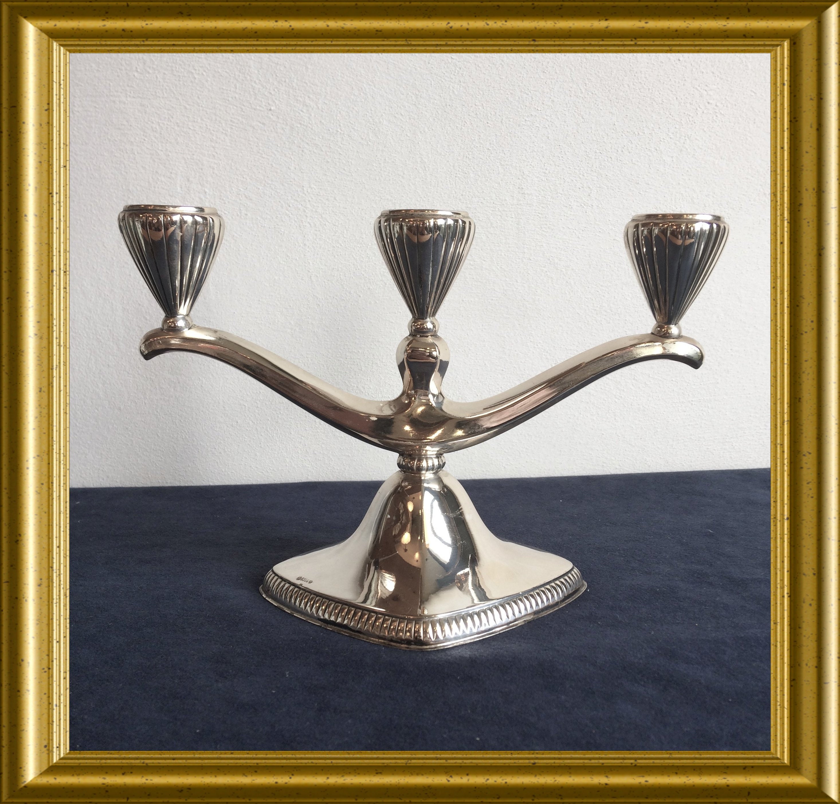 Vintage silver (835) candle holder
