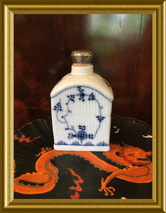 Antique porcelain tea caddy