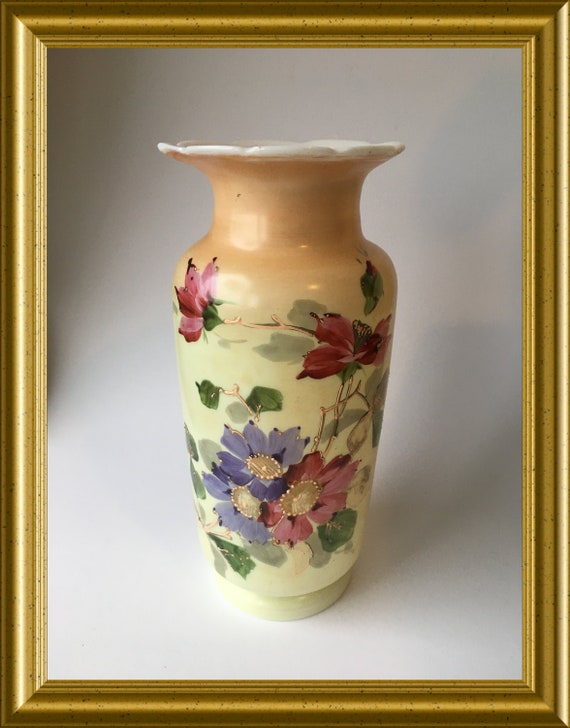 Antique opaline glass vase