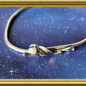 Vintage zilveren armband met pareltje