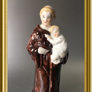 Antique  porcelain Holy Antony figurine