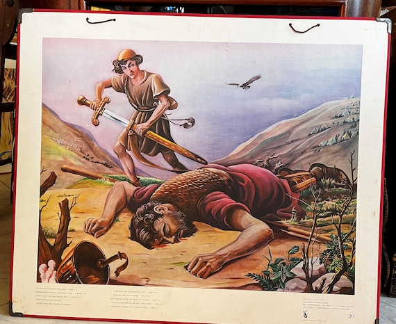 Local pick-up in Gouda only: Old School Poster No. 20 David en Goliath