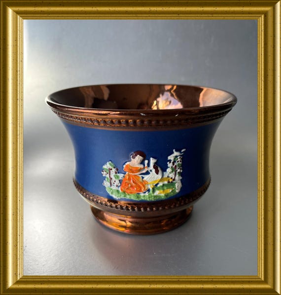 Antique English lusterware bowl