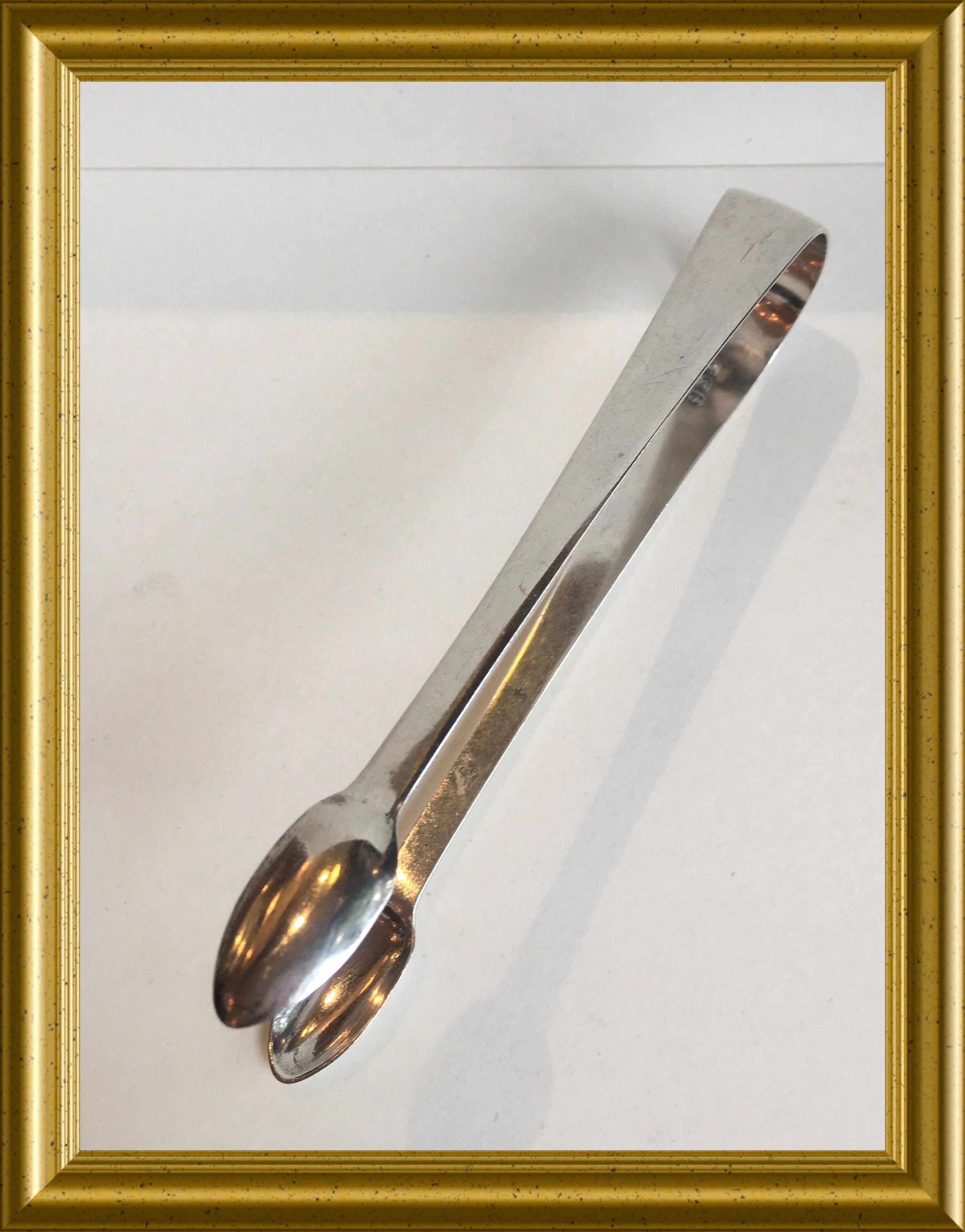 Antique English silver tongs Richard Crossley, 1806