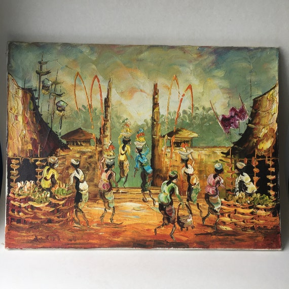 Vintage colorful painting : Bali