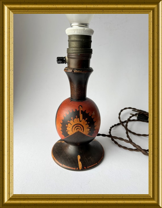 Art deco wooden lamp base : H. Steinpatz