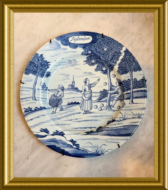 Vintage Delft Westraven plate: month September