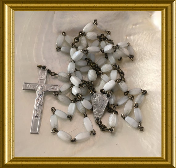 Vintage white rosary