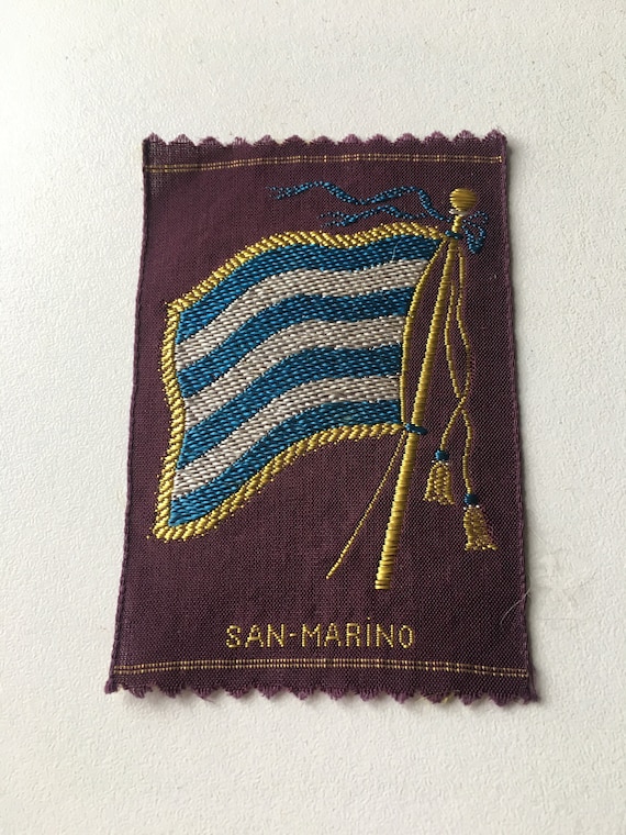 Vintage Dutch Turmac silk: Flag San Marino