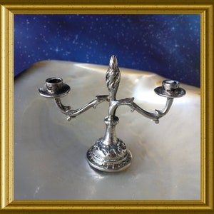 Dutch silver miniature candle holder