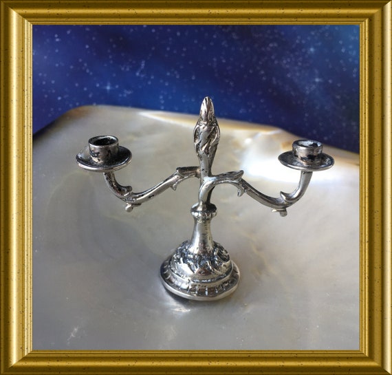 Dutch silver miniature candle holder