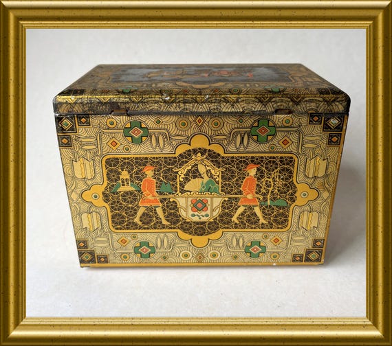 Art deco Belgian tin box: Cote d' or