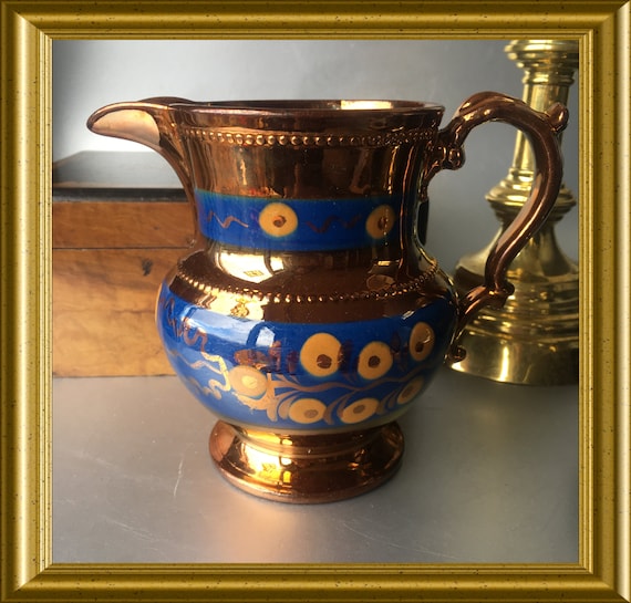 Antique English lusterware jug