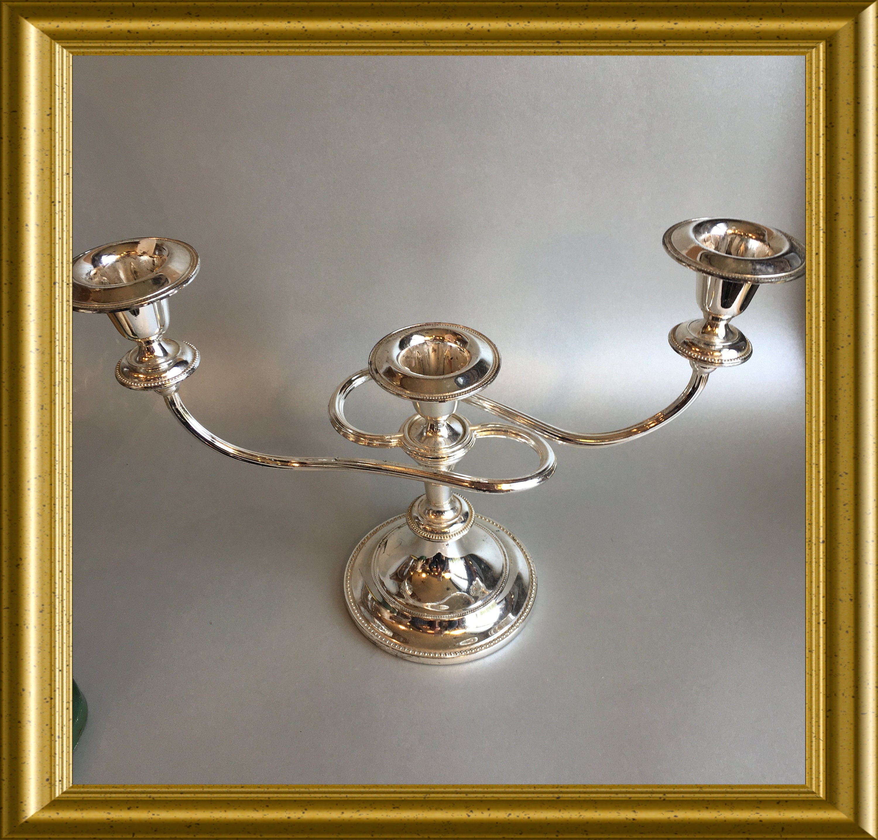 Vintage silver plated candle holder