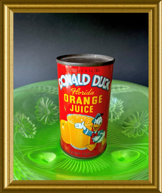Old Donald Duck tin: Orange juice
