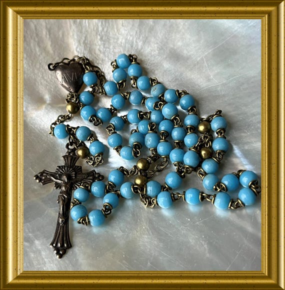 Vintage blue rosary