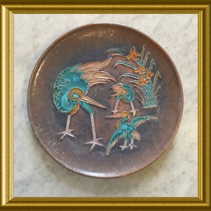 Piatto Westraven vintage: uccello, marabù