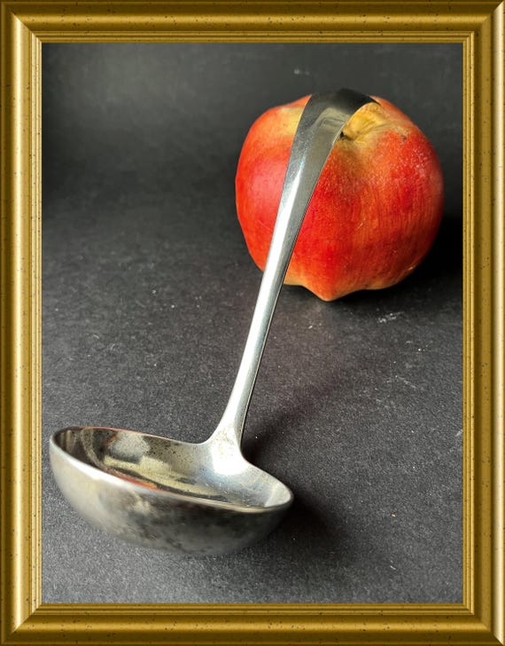Vintage Dutch silver sauce spoon / gravy ladle : van Kempen, 1907