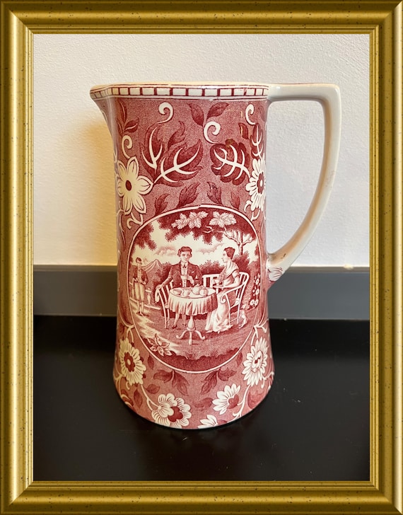 Vintage Dutch ceramic jug: teadrinker
