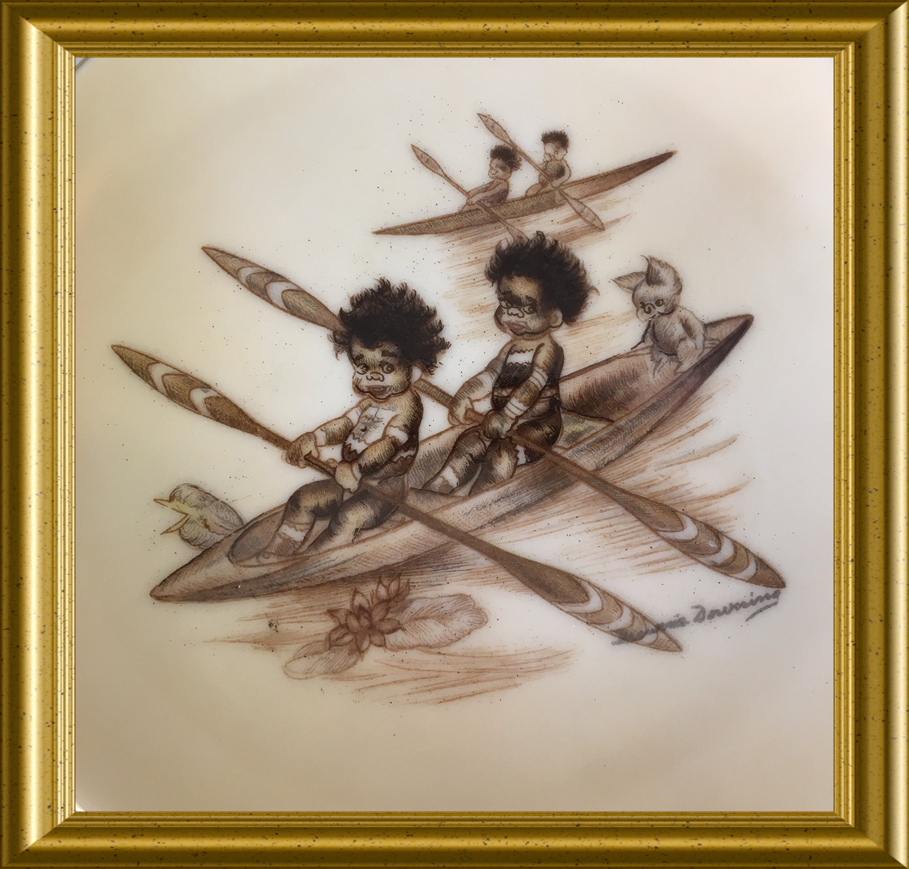 Vintage Brownie Downing wall plate (15.5 cm)