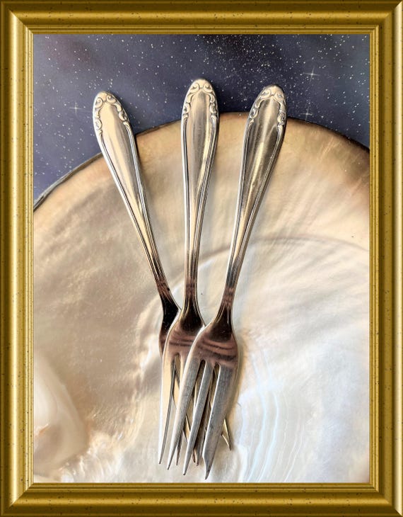 Set of three vintage 800 silver forks – 15 cm, 109.5 g