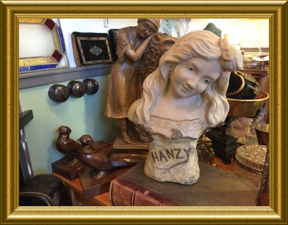 Pickup in Gouda only: Lovely plaster figurine, bust Hanzy