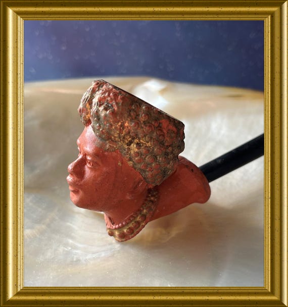 Vintage terracotta pipe – head shaped – Hippolyte Léon Bonnaud, Marseille.
