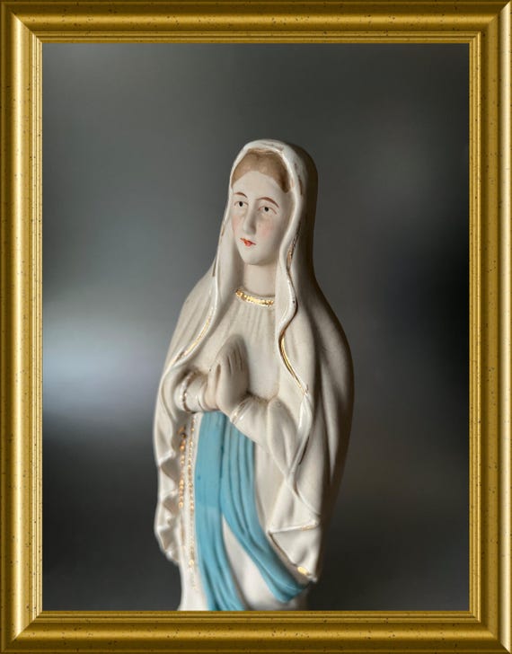 Antique porcelain Holy Mary Lourdes figurine