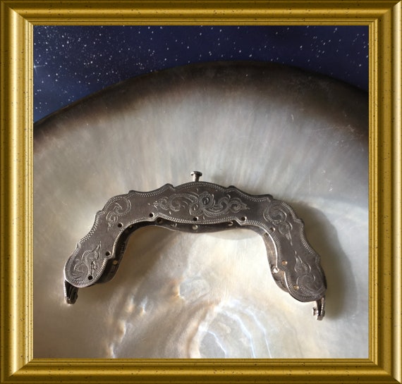 Antique Dutch silver coin purse frame