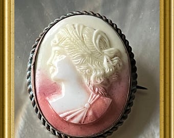 Broche camée clips fantaisie vintage Broche camée clips fantaisie vintage