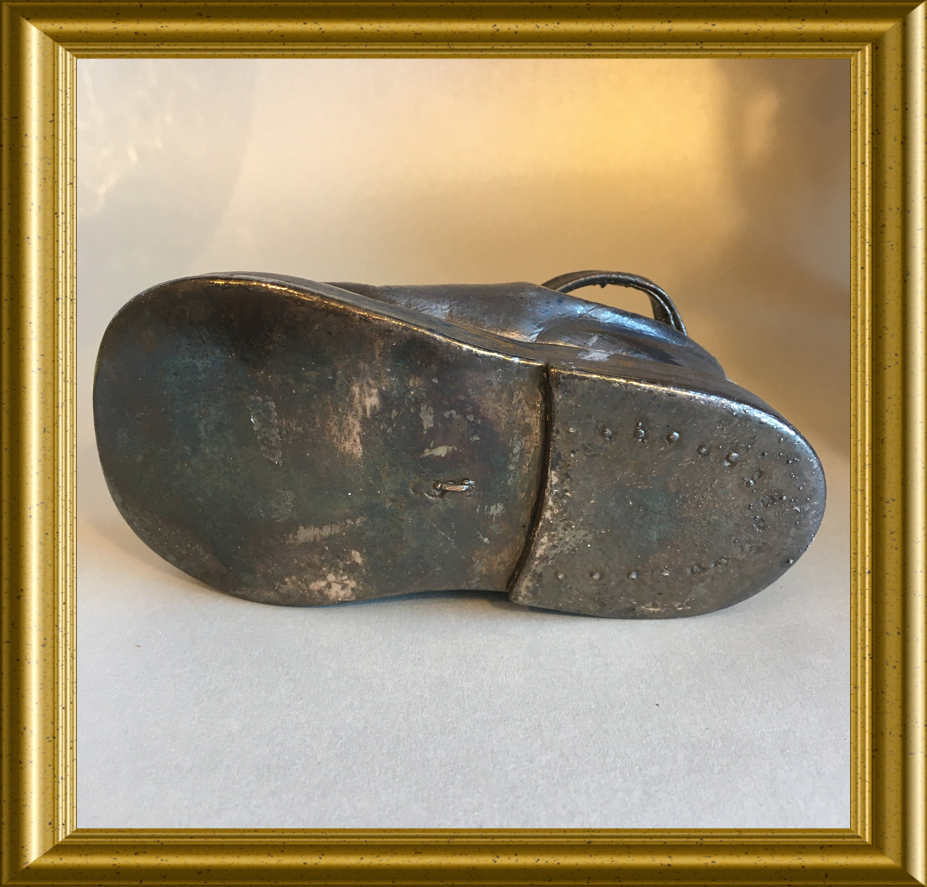 Vintage silver plated children's shoe