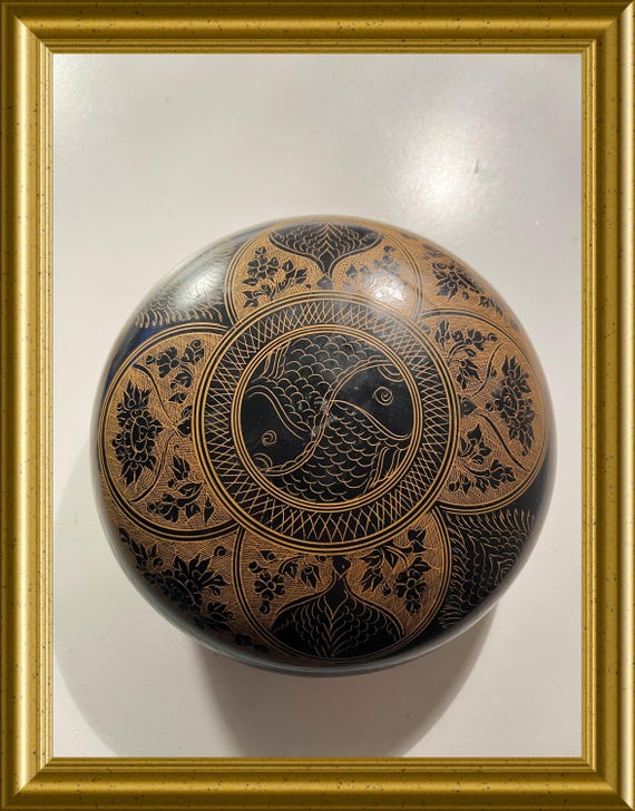 Vintage large lacquer box