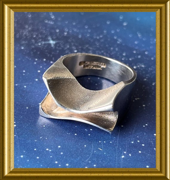 Vintage Finnish silver Lapponia ring: Mira, 1978, Björn Weckström