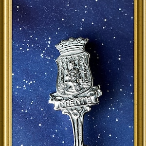 Vintage Dutch silver spoon: Drente, Drenthe, Douwe Egberts