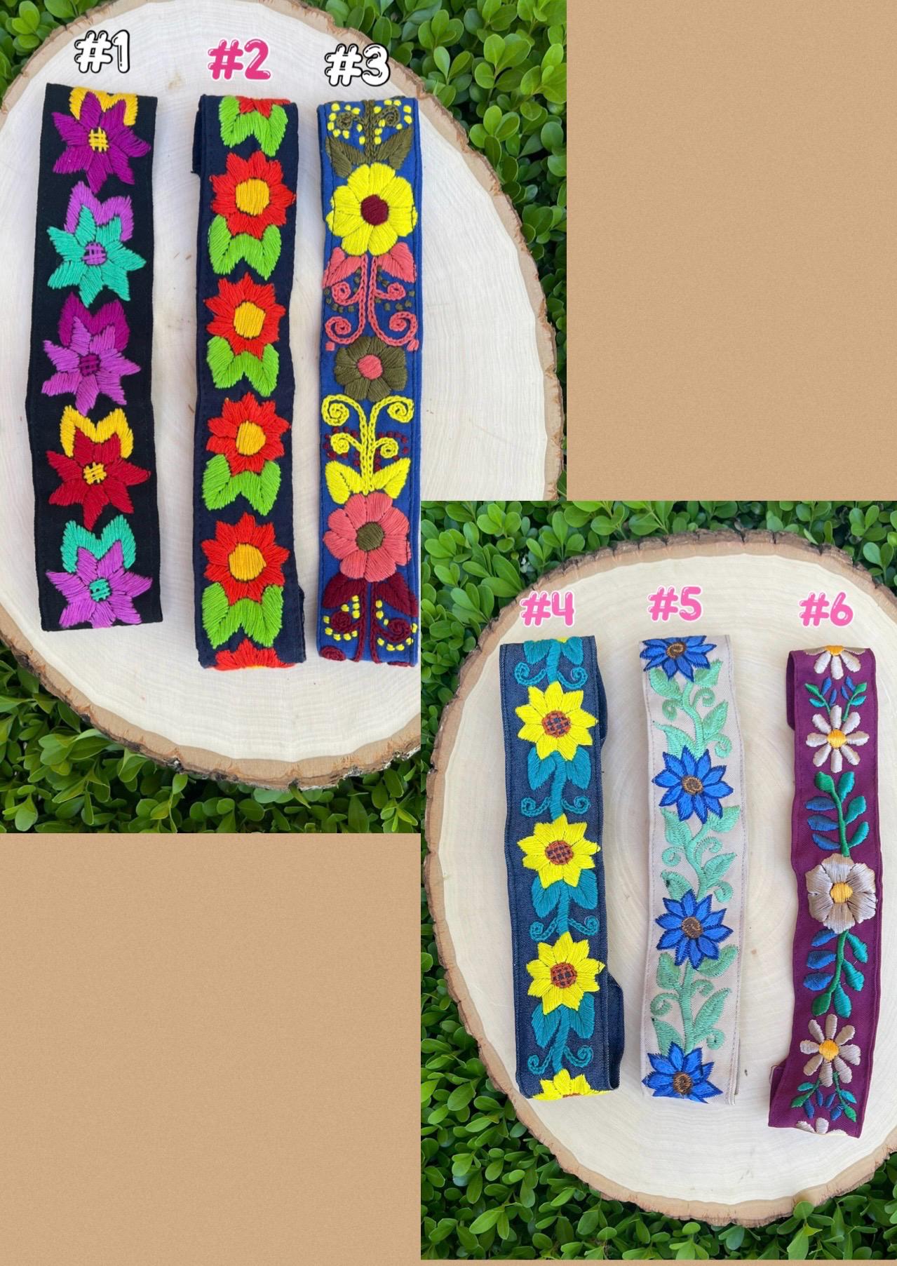 Mexican Embroidered Headband: Mayan Floral Hair Accessory  display picture 1