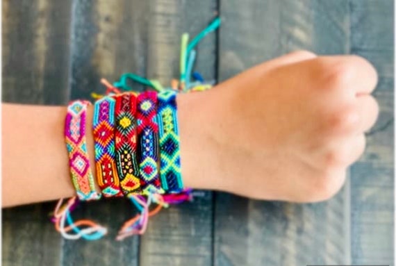 Mexican Beaded Bracelets - Adjustable Beaded Flower Bracelets