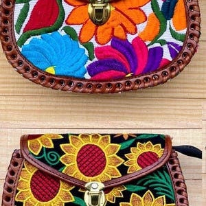 Crossbody bag for women, Embroidered Purse, Mexican Purse, Mayan Purse, Hobo shoulder bag, Handmade Purse, Embroidered bag.