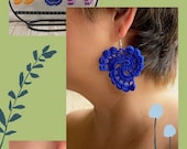 Unique Mexican Crochet Earrings - Statement Earrings - Handmade Woven Flower Earrings