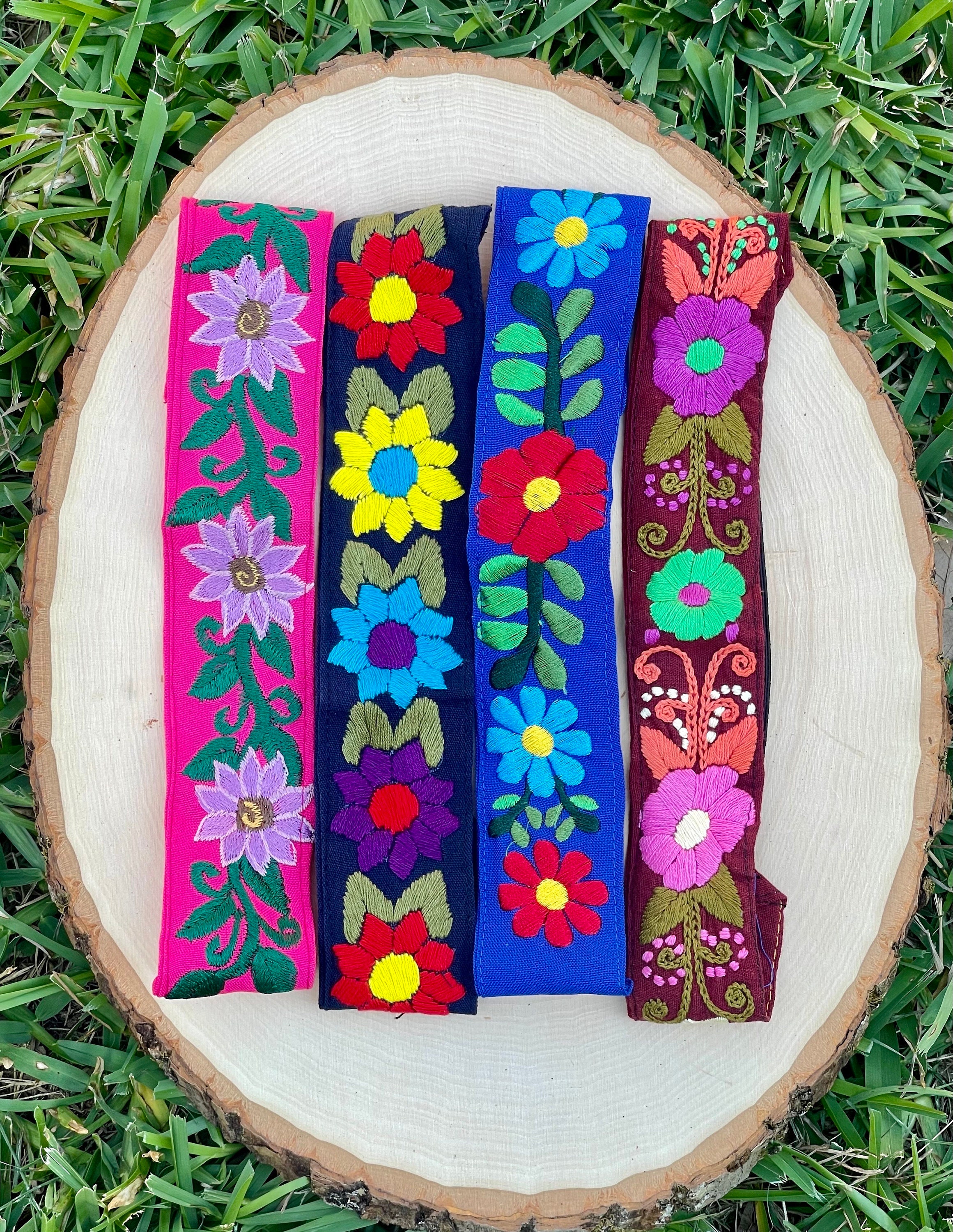 4 Piezas De Diadema Bohemia Bordada A Mano Con Flores Bohemias, Diademas Anchas De Estilo étnico Vintage Para Mujeres Y Niñas, Accesorios Para El Cabello | En Línea