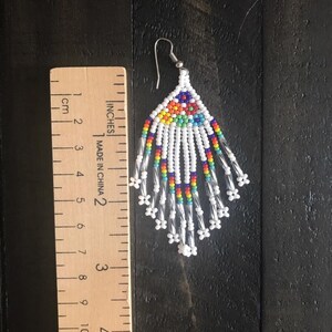 Mexican Fiesta Dangle Beaded Earrings Tassel Flower Summer - Etsy