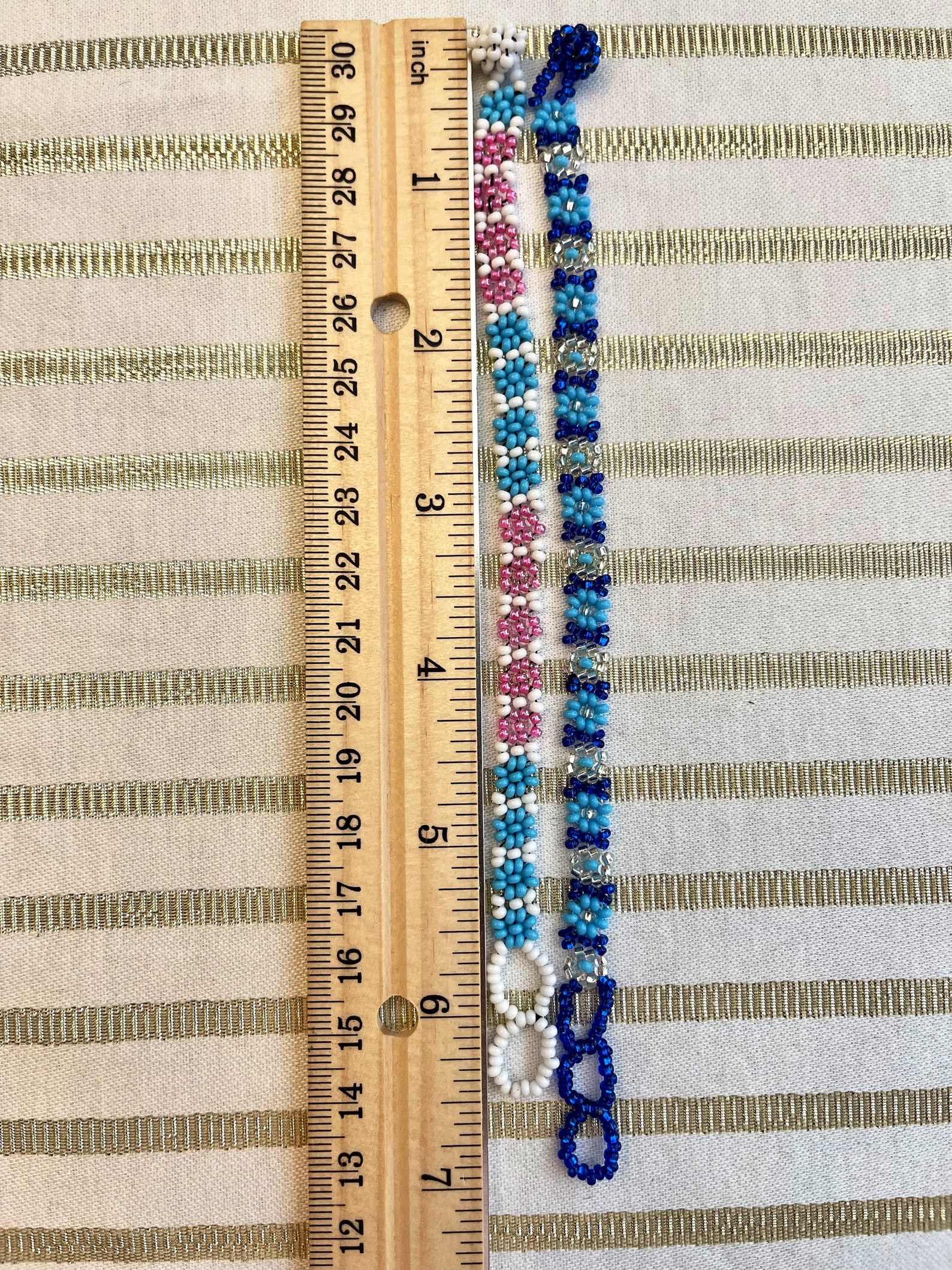 Mexican Beaded Bracelets Adjustable Beaded Flower Bracelets Etsy