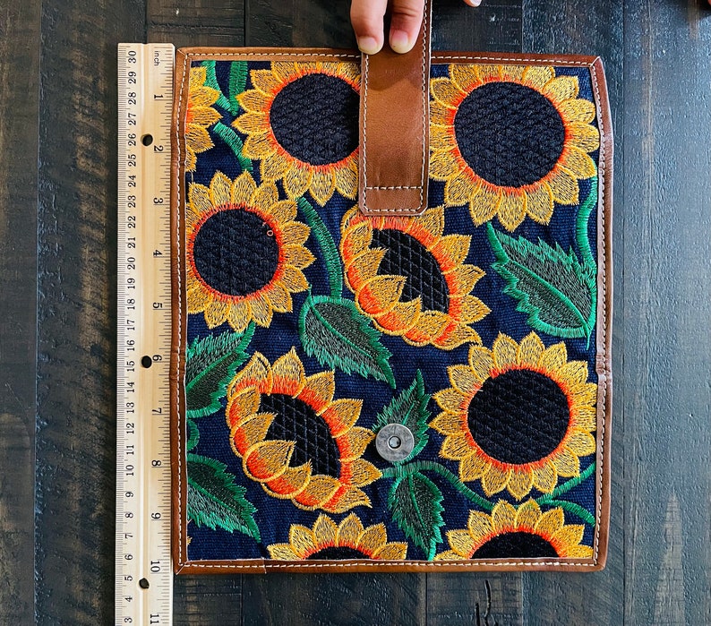 Embroidered Leather Mexican Wallet Handmade in Mexico by Etsy