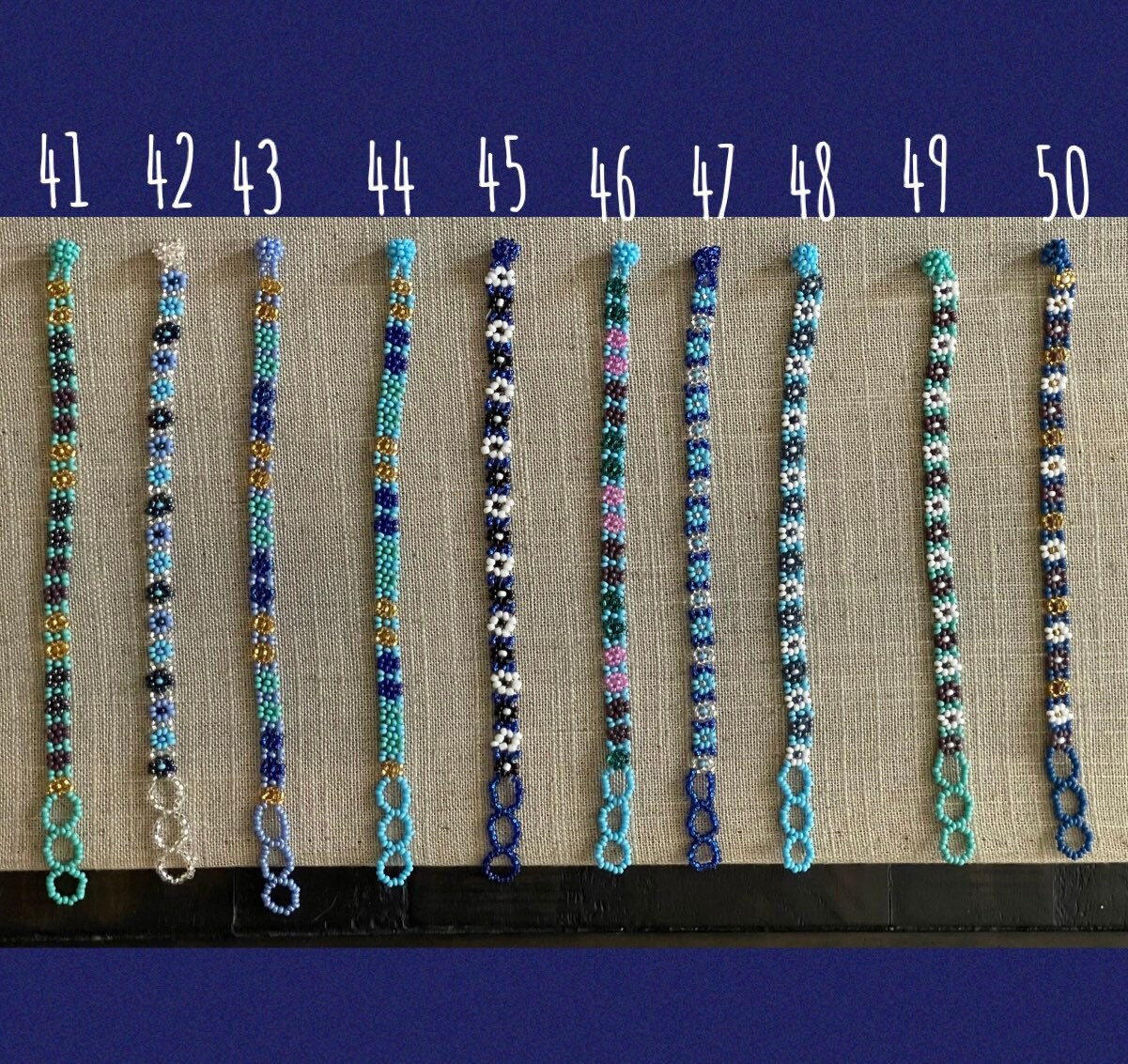 Mexican Beaded Bracelets Adjustable Beaded Flower Bracelets Etsy