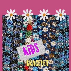 Mexican Beaded Bracelets - Adjustable Beaded Flower Bracelets - Kid's Bracelets - Girl's Bracelets