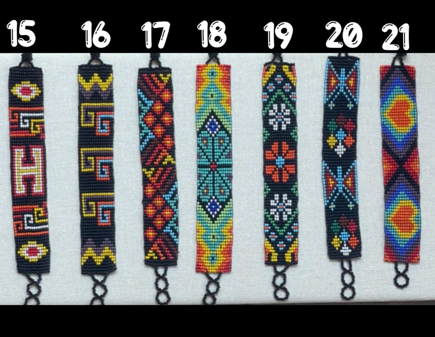 Handmade Mexican Beaded Bracelet: Maya Inspired Glass Beadwork - Etsy