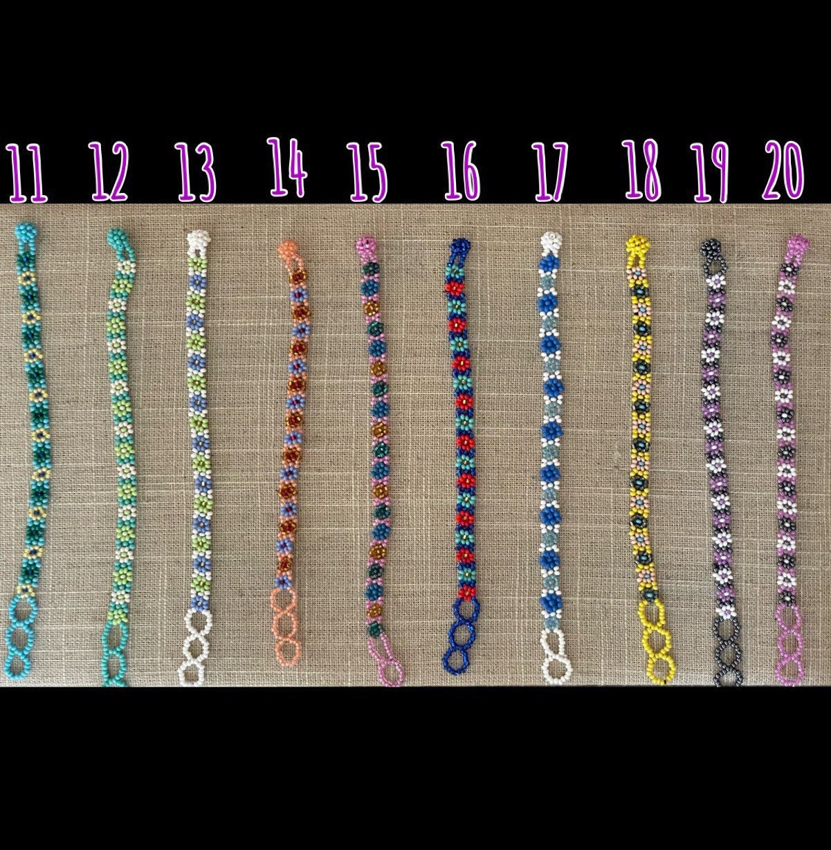 Mexican Beaded Bracelets Adjustable Beaded Flower Bracelets Etsy