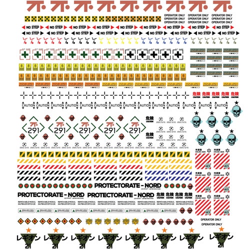 Scifi Waterslide Decals Action Figures Custom Models Etsy New Zealand