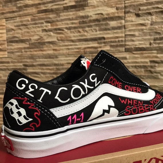 Vans Old Lil Peep Spider Web pintura hecha a - Etsy México