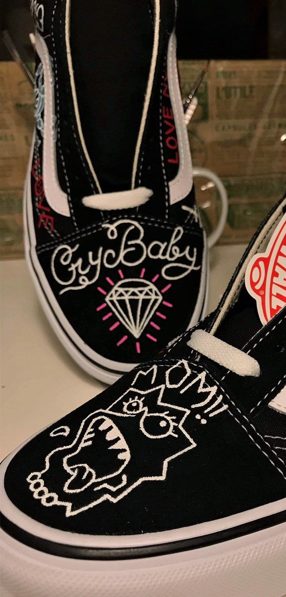 custom lil peep vans